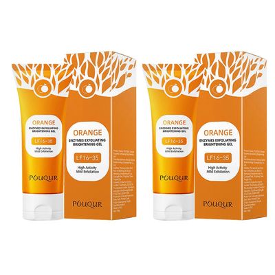 Appelsiinit kuoriva geelikuorinta Appelsiinit Entsyymit kuoriva kirkastava geeli luonnollinen uute kuorinta kasvojen kuorinta naisille miehille 2pcs