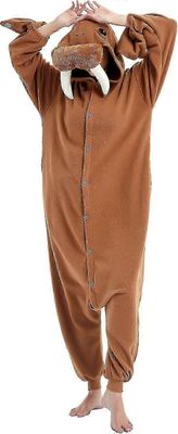 Animal Onesie pyjama aikuisille - Halloween- ja jouluyöpuku korkealaatuinen haalari ihanteellinen lahjaksi Mursu Large