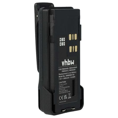 vhbw-akun vaihto Motorolalle PMNN4490B, PMNN4490A, PMNN4493, PMNN4491, PMNN4491B radiolle, radiopuhelimelle (2600mAh, 7.4V, Li-ion) + hihnapidike i...