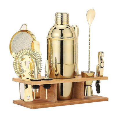 25 unssin kultaiset cocktailravistimet ja baarimikkotyökalusarja 11-osainen, täydellinen koti- ja ammattikäyttöön