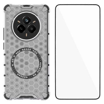 Realme 14 Pro 5G -puhelinkotelolle, joka on yhteensopiva MagSafe WANLONFENG FC -sarjan kanssa karkaistulla lasilla (Bi