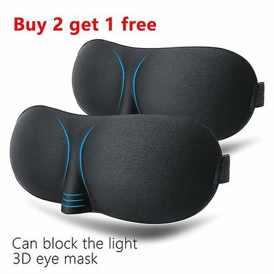 Øjenmaske sovemaske Ultra Light 3d Shadow Relax Comfort Soft Eye Mask 2pcs