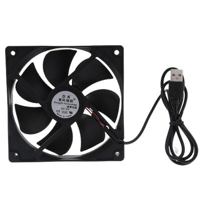 Hiljainen 120mm 5V USB-tuulettimen huokoinen laakeri vastaanottimen DVR-tietokonekaapin jäähdytykseen