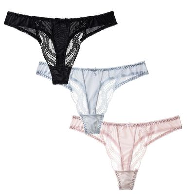 Blonder Trusser Til Kvinder Sexet G-streng Ren Lingerie Forførende Bikini Sort blå pink L