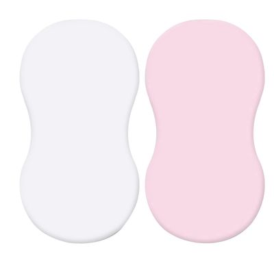 Pakkaus 2kpl vauvan istuvia lakanoita, hengittäviä patjanpäällisen suojuksia vuodevaatteet vauvankoppa kääntyvä nukkuja valkoinen vaaleanpunainen