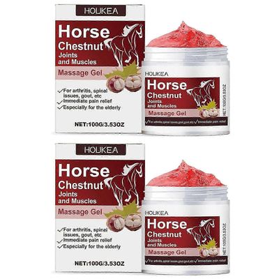 1-3x Horse Chestnut Massge Gel, Relief Massage Cream ulkoiseen käyttöön 2pcs