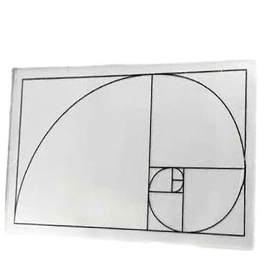 Kultainen suhde / Fibonacci-sävellysnäkymä, Fibonacci-sommitteluetsin Musta viiva 7cm