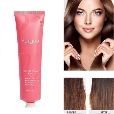 Unbrand Hiusten muotoiluvoide, 4-in-1-muotoiluvoide Flyawaylle, lisää kiiltoa hiusten tasoitusvoide, rasvaton Fly Away Hair Tamer liukkaille selkäh...