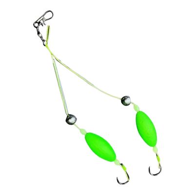 Tuplakoukkuinen käänteinen pohjasiima, 8 tuuman sotkeutumattomat karppikalastussiimat, kestävä kaksoiskoukku käänteiseen siimaukseen