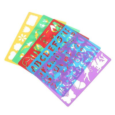 20kpl Lapset DIY Piirustus Stensiilit Ontto Taulusetti Lapset Muovimaalaus Malli Jb5-2