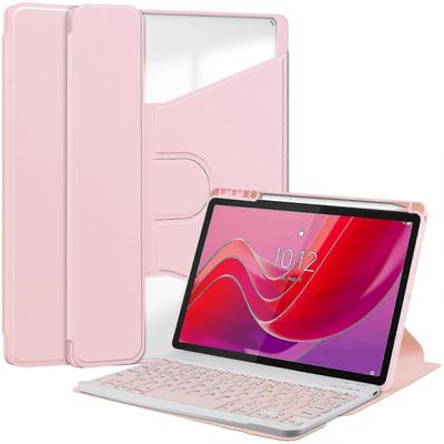 Lenovo Tab M11 (Xiaoxin Pad 11 2024) -kotelolle PU + akryylitabletin jalustan kansi Bluetooth-näppäimistöllä Vaaleanpunainen Style C Lenovo Tab M11...