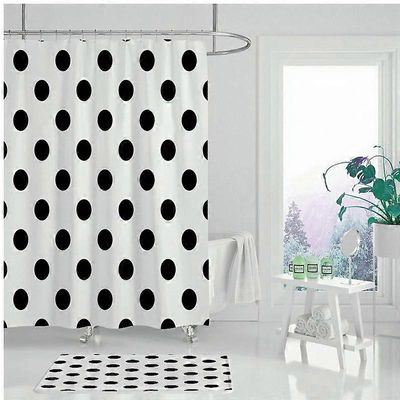 Camila Suihkuverho - yksinkertainen vedenpitävä polyesterikangas koukkusuihkuverholla Kylpyhuone, 1kpl (70.8", 78.74") 9