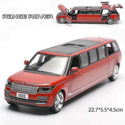 1:32 Land Rover Range Mönkijä pidennä seos limusiinimetallia painevalettu automalli Vedä takaisin vilkkuva musiikillinen lasten leluajoneuvojen lahja