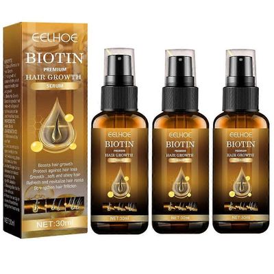 1-3PCS Biotin Hair Growth Spray Anti Hair Loss Fast Regrowth Scalp Treatment Hair Care Serum
