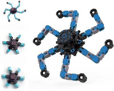 AIR Finger Hånd Spinner Legetøj Spinning Top Focus Legetøj med transformerbare Chain Mekanisk Spiral Twister (2) 2pcs