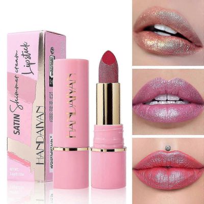 Metallinen glitterhuulipuna, pitkäkestoinen glitterkiiltohuulipuna, kimalteleva vedenpitävä kosteuttava huulirasva, erittäin pigmenttinen huulimeik...