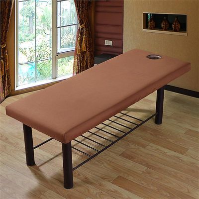 Massasje seng Tilpasset laken Beauty Salon Massasje Fysioterapi Bed Bed Mount Cover Universal Brown