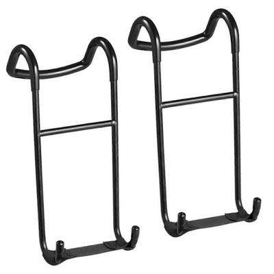 2PCS käsipainokoukut ripustimet raskastehoiset käsipainot telineen kiinnikkeet käsipainoille penkkipunnerrus pidä kiinni Musta