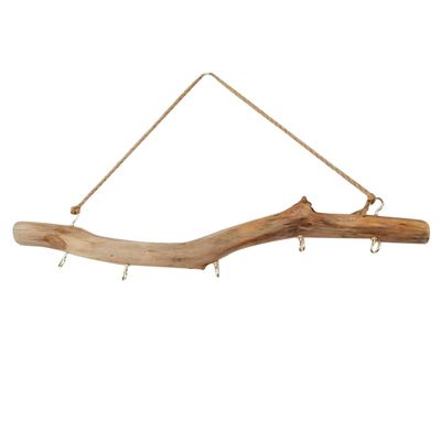 Luonnolliset ajopuun oksat koukku koristeellinen roikkuu aito puuseinä järjestäjä teline koriste kotiin