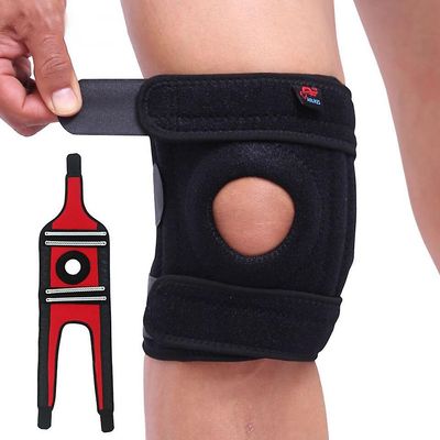 1Pcs bjergbestigning knæ pad med 4 fjedre støtte cykling knæbeskytter mountainbike sports sikkerhed knæpude tandbøjle 02 Right