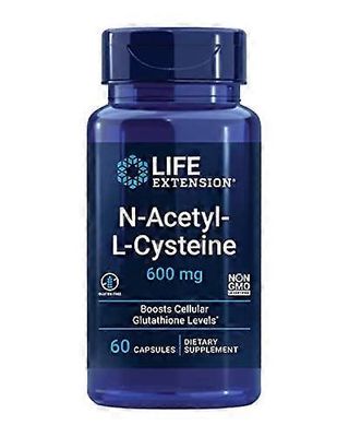Life Extension Käyttöiän pidentäminen N-asetyyli-L-kysteiini (NAC) 60 kapselia