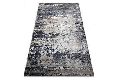 RugsX Moderne OHIO CB10A beton - strukturelle to niveauer af fleece creme / blå fløde 80x150 cm