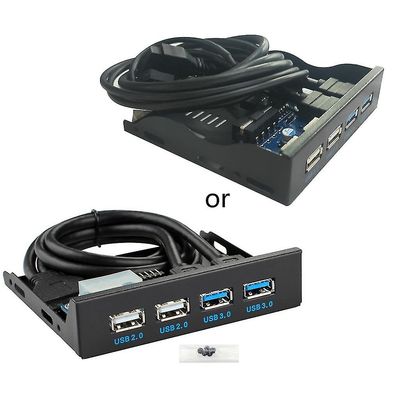 3,5-tommers 4-porters hub 9p 19p til usb 3.0 2.0 diskettstasjon plass for stasjonær PC Fdd