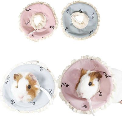 Ubiuo Säädettävä marsun kartio lemmikkieläinten palautuskaulus, pehmeä lemmikkieläinten palautuskaulus kaneille / chinchillalle / pennuille leikkau...