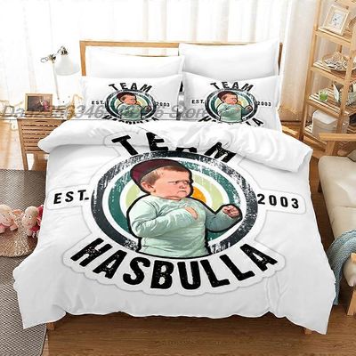 f608 Lakanat Team Hasbulla vuodevaatteet Yhden hengen Twin Full Queen King -kokoinen sänkysetti Aldult Kid Makuuhuone Pussilakanasetit lakanasettiL...
