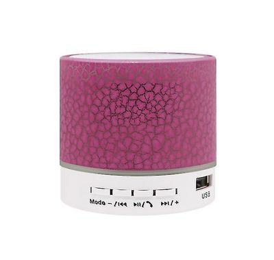 Coosilo Knæk Bluetooth-højttaler, Mini subwoofer trådløs lysemitterende højttaler Pink