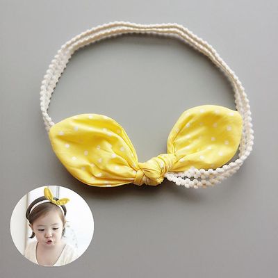 Børn Hår Kanin Øre Bølge Baby Hår Hovedbeklædning Baby Hår Bue Polka Dot Wave Baby Børn Hår Band Acessorio Para Cabelo T