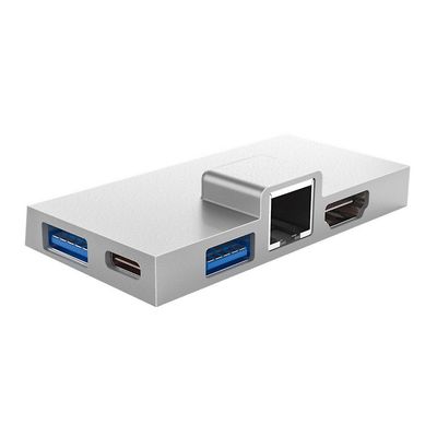 Surface Pro 8/9/X-hub – USB C, 4K HDMI, SD/TF-kortleser, RJ45 Ethernet, PD-lading