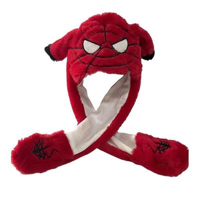Kids Spiderman Ear Moving Jumping Lue Funny Cute Animal Flap plysj Cap Halloween Christmas Birthday Party Gift