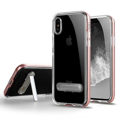 AIR Stødsikker skalui med stativ til Apple iPhone 6 Plus - Rosa guld