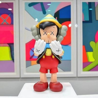 Qinfen Eventyrene til Pinocchio X Kaws Anime Action For Dolls Home 27cm standding