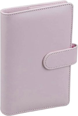 A6 PU nahkainen muistikirja 6 pyöreä rengaskansion kansi, A6-täytepaperille (sisäpaperi ei sisälly toimitukseen) magneettisoljen sulkemisbudjeteill...