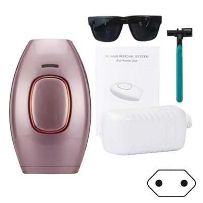 IPL-laserkarvojen poistolaite kotikäyttöön - 5 säädettävää tasoa, kivuton karvanpoisto jaloille, kainaloille ja bikineille Vaaleanpunainen EU plug