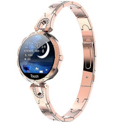 AK15 Smart Watch Fitness sykemittari Vedenpitävä askel kalorit Counter Sport Luxury Lady Smartwatch Golden