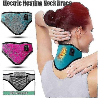 Sähkölämmitteinen kaulatuki, USB-lämmitetty kääre kivunlievitykseen, lievittää kohdunkaulan väsymystä, kuuma pakkaus