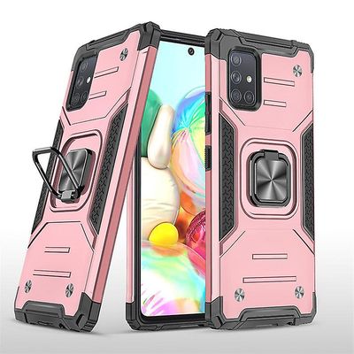 Shockproof rustning sag for Samsung A52 5g/a52 4g med støttefod all inclusive dække steg guld rpc1431