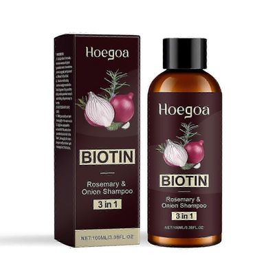 Hoegoa 3-in-1 sipulishampoo hellävarainen puhdistava, pehmentävä, kosteuttava, päänahkaa hoitava shampoo