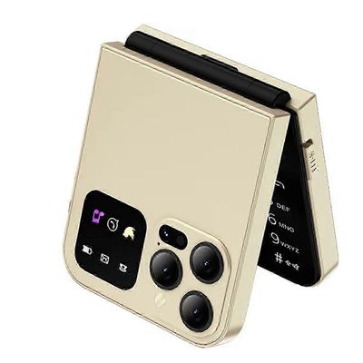 A50 Pro -läppäpuhelin, kaksois-SIM-kortti, GSM, automaattinen puheluiden tallennus, 2,4 tuuman näyttö, taitettava matkapuhelin Kultaa