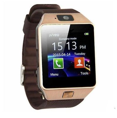 Bluetooth Smart Watch med kamera og vanntett telefon Mate for Android og iPhone gylden 9.5*9.5*7.5