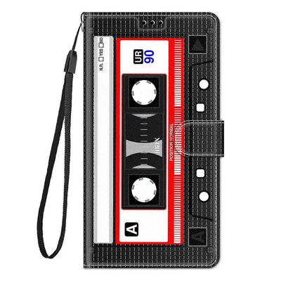 Uusi kansi Samsung Galaxy A32 4G -kotelon kuvioiselle kasetille Pu-nahkainen kortinpidike magneettinen