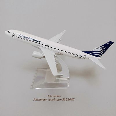16cm metalliseos Air Copa Airlines B737 lentokone malli Copa Boeing 737 Airways Diecast Air Plane Model w Stand Aircraft Lahjat