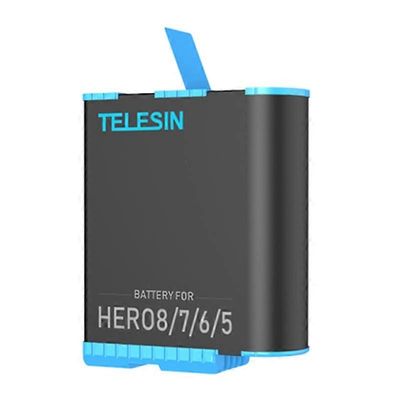 TELESIN GP-BTR-801 1220mAh akku GoPro Hero 5/6/7/8 -kameralle täysin dekoodattu akun vaihto P