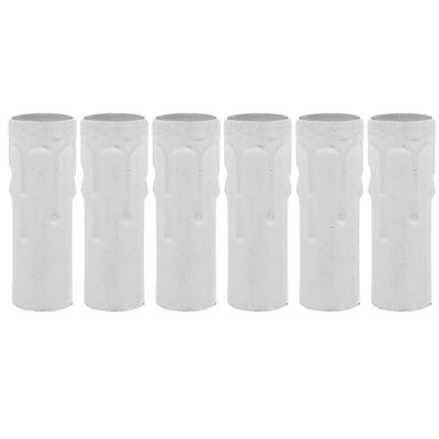 6kpl Kattokruunu Kynttilän kynttiläholkit E14 Kynttilän hylsykannet Candelabra Pohjakotelot Valkoinen