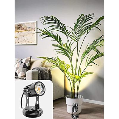 LED-spotlys 5w opp lys innendørs spotlight lampe for planter, 3 fargetemperaturmoduser landskap opp lys h 1 Pack