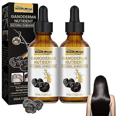 Anti-grånende hårserum, anti-grånende hårserum, Ganoderma Nutrient Natural Darkening Sunnere Tykkere hår Hc51-3 2pcs