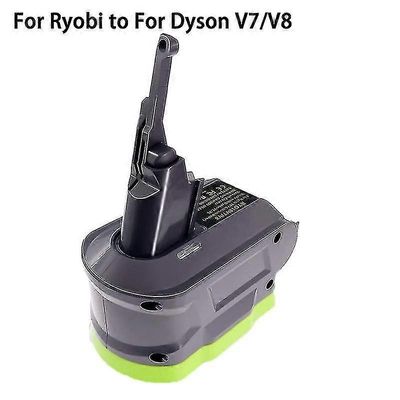 Ryobi 18 V:n akulla varustettu adapteri Dyson V6 V7 V8 -imuriin, jossa on P107 P108 -akkuadapteri. Ryobi-malleista V7 V8:aan